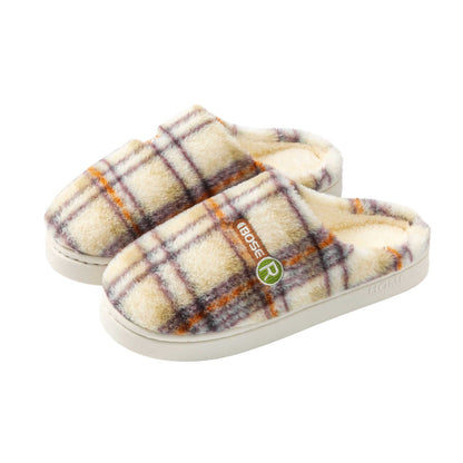 Women's Home Plush Warm Non-slip Plaid Cotton Shoes See size chart under “more details” The Fashion Celestial