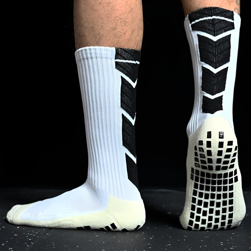Non-slip Rubber Grip Cushion Soccer Sock | Fabric, All-season, Solid Color, Machine Washable, for Football, Basketball, Running, Hiking, Trekking, Yoga, Pilates - CT TAPESOCKS NovaCart