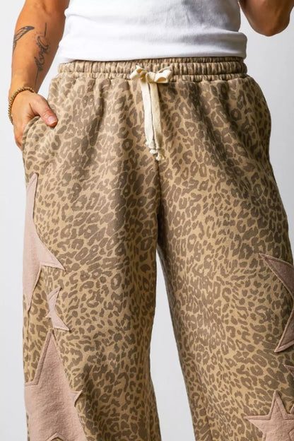 Leopard Star Patch Loose Pants New Era Fashion LLc