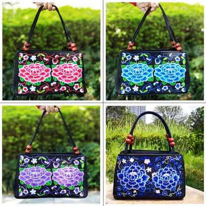 Embroidered Handbag, Double Zipper Bag, Women's Printed Handbag NovaCart