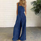 High-Waisted Sleeveless Wide-Leg Denim Jumpsuit – 8 Colors, S–2XL FitiqueFit