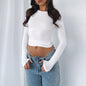 Slim Fit Long Sleeve Shirt | Women's Casual Crop Tops FitiqueFit