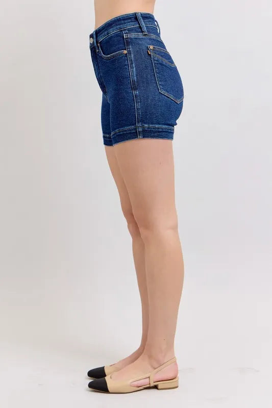 Judy Blue Full Size High Waist Tummy Control Denim Shorts Plus Size New Era Fashion LLc