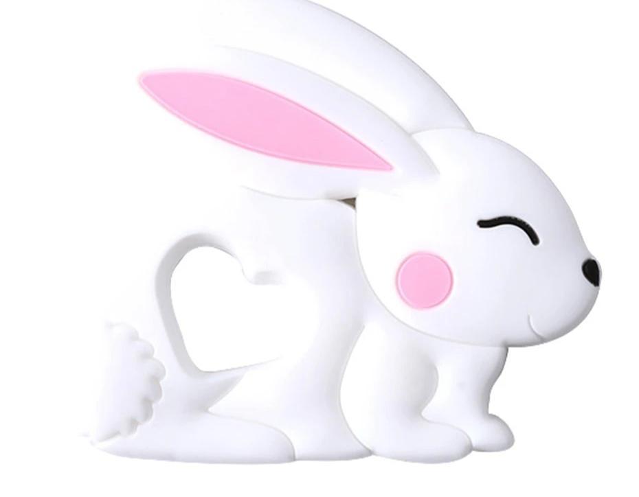 Baby Teether Silicone Rabbit Food Grade Bunny Teether Nursing Teething  Accessories Silicone Animal Teether For Kids and Baby Stevvex