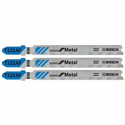 BOSCH T121AF3 3 pc. 3-5/8 In. 21 TPI Speed for Metal T-Shank Jig Saw Blades VM Hardware