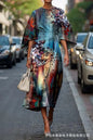 Female Creative Casual Printing Elegant Dress Grayceful LLC