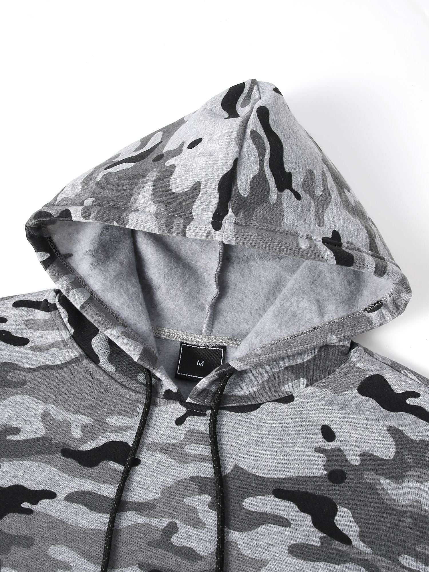 Men's Camouflage Loose Pullover Hooded Fleece Sweatshirt for Autumn And Winter, Hooded, Fleece NovaCart