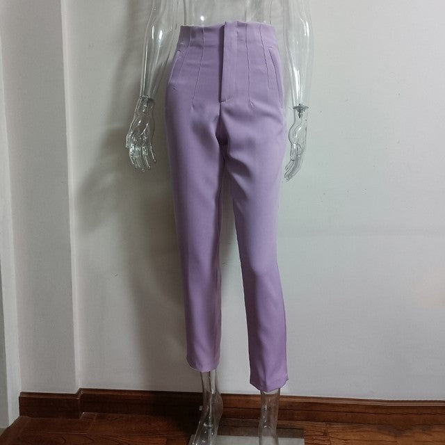 Women's High-Waisted Straight Leg Pants FitiqueFit