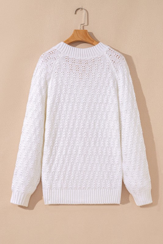 Textured Knit Ribbed Edge V-Neck Sweater Shop Style & More | Fresh Looks, Everyday Deals & Free Shipping