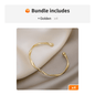 A Sleek And Stylish Twisted Texture Golden Bangle NovaCart