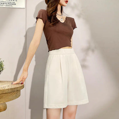 Women's High Waist  Wide Leg Shorts