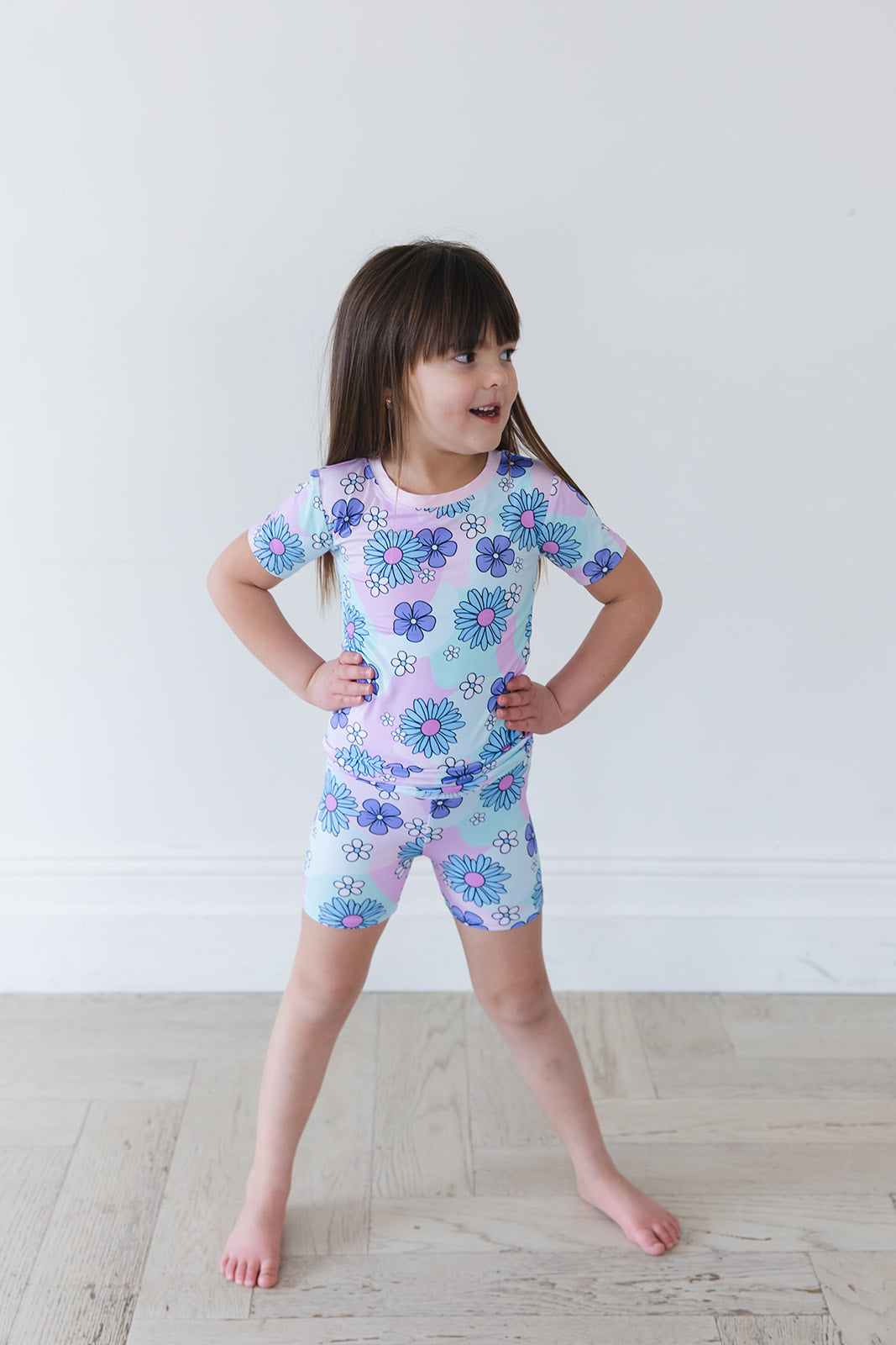 Blake - Biker Short Set Blush Lotus