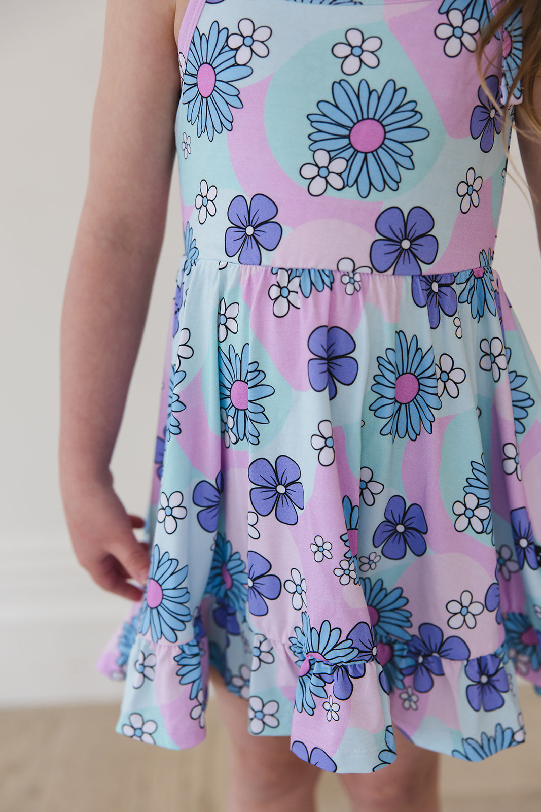 Blake - Twirl Mini Dress Blush Lotus