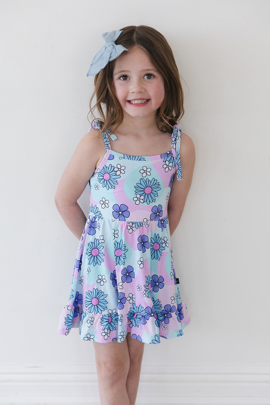 Blake - Twirl Mini Dress Blush Lotus