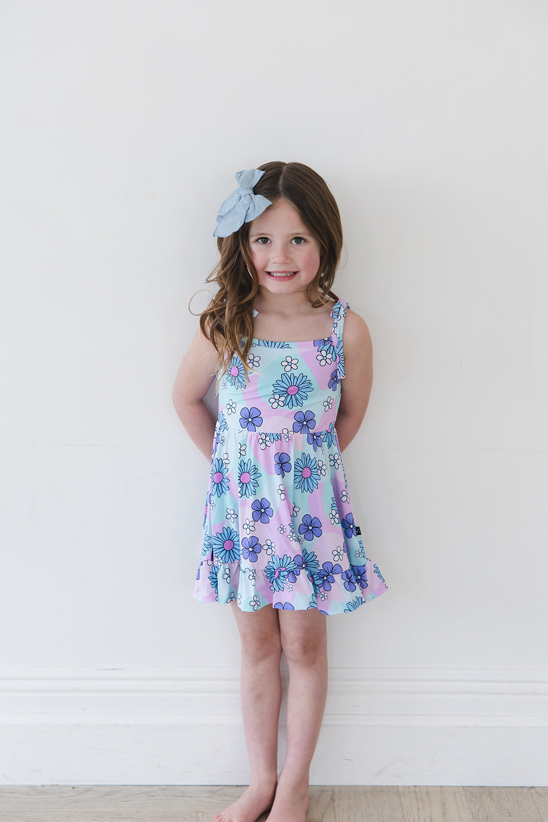 Blake - Twirl Mini Dress Blush Lotus
