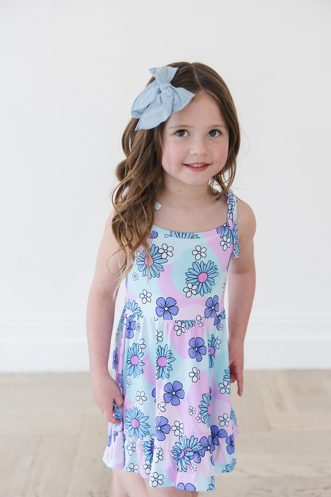 Blake - Twirl Mini Dress Blush Lotus