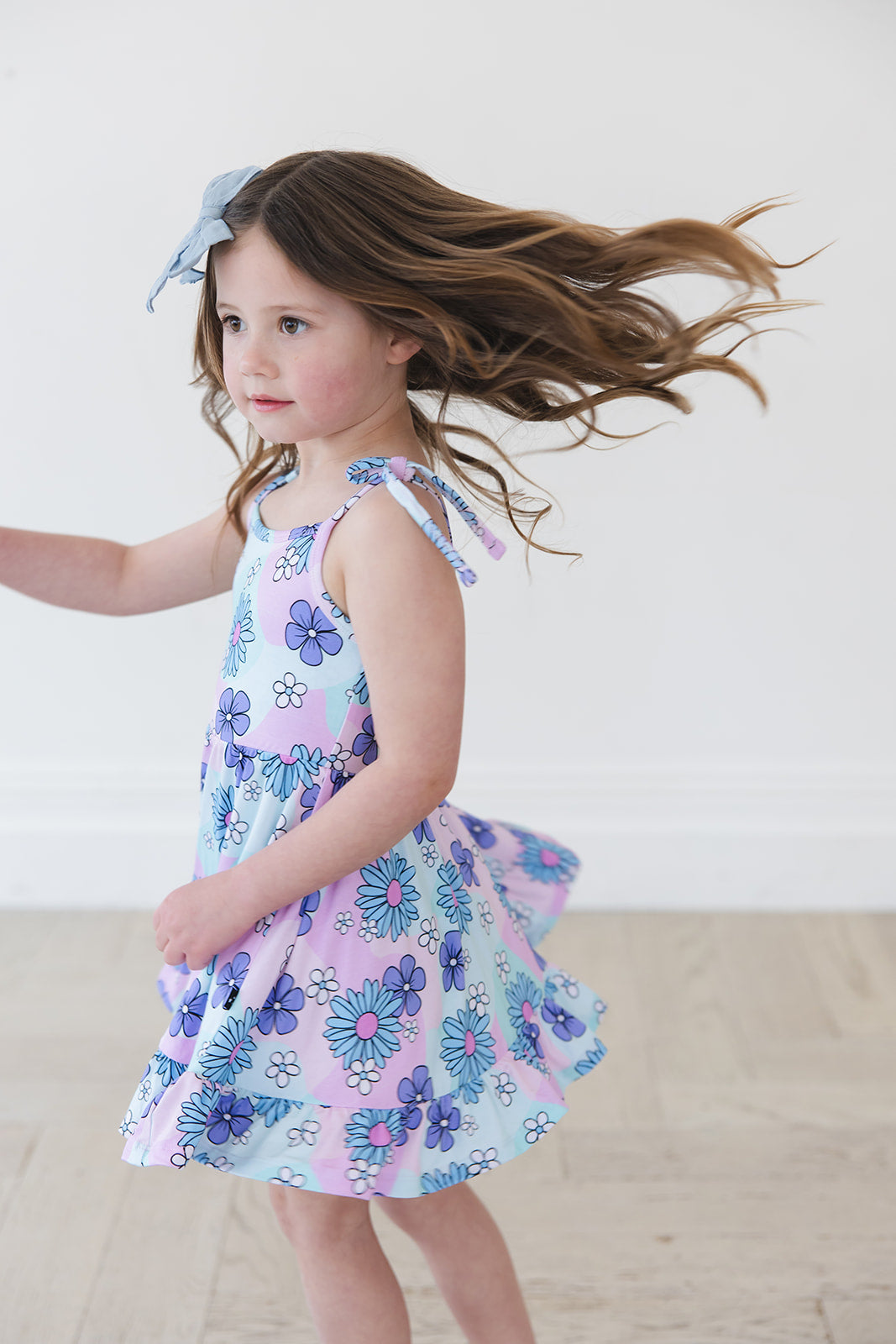 Blake - Twirl Mini Dress Blush Lotus