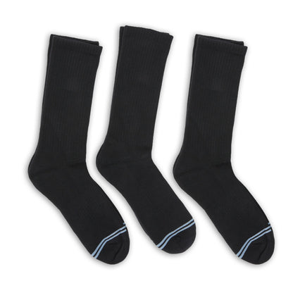 Black Casual Crew Socks 3-Pack DeadSoxy