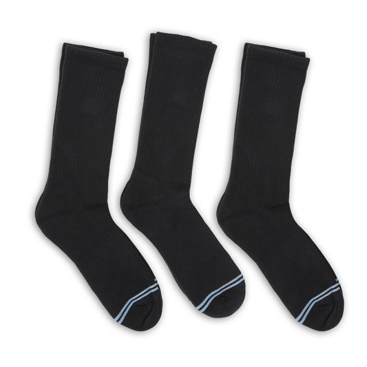 Black Casual Crew Socks 3-Pack DeadSoxy