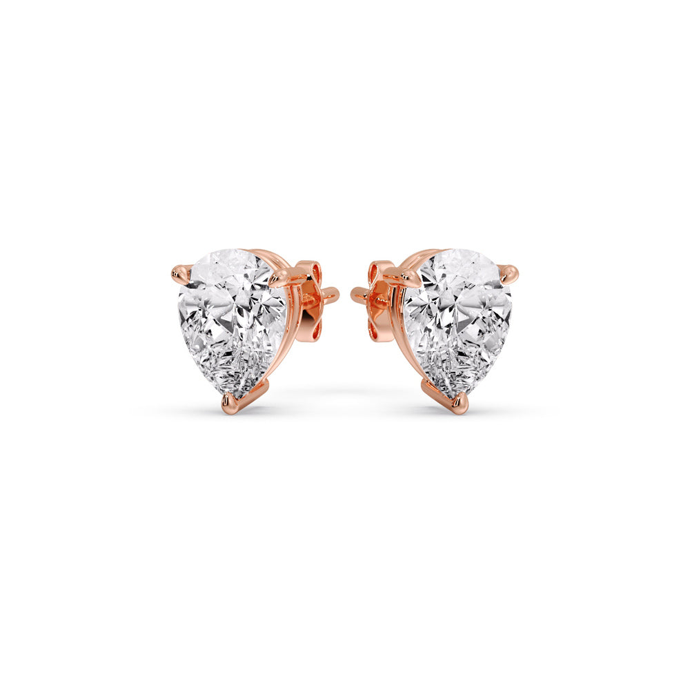 Diamond Pear Cut 3 Prong Earring Fascinating Diamonds