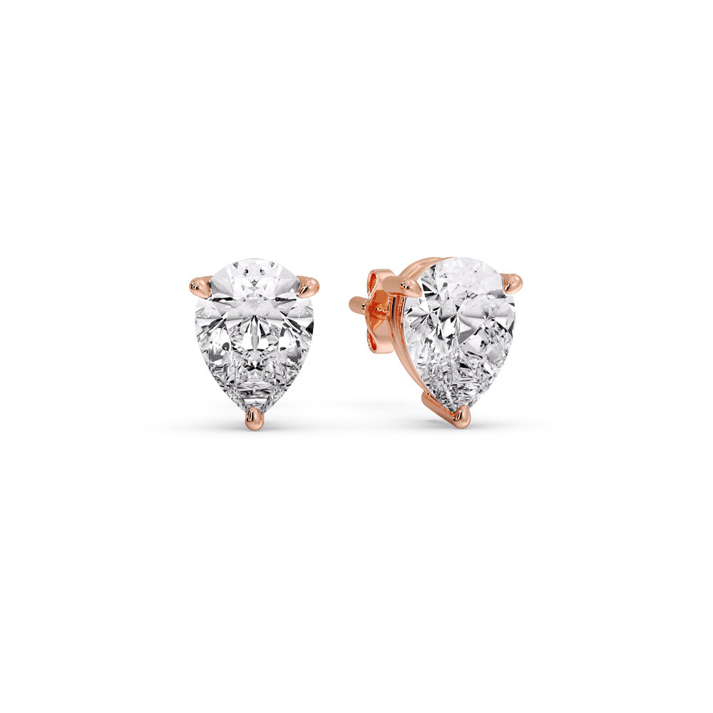 Diamond Pear Cut 3 Prong Earring Fascinating Diamonds