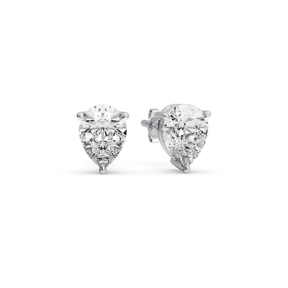 Diamond Pear Cut 3 Prong Earring Fascinating Diamonds