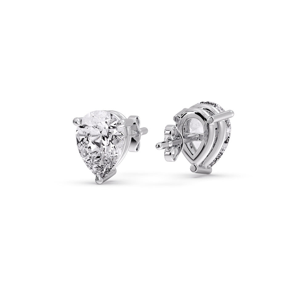 Diamond Pear Cut 3 Prong Earring Fascinating Diamonds