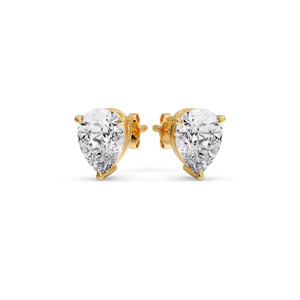 Diamond Pear Cut 3 Prong Earring Fascinating Diamonds