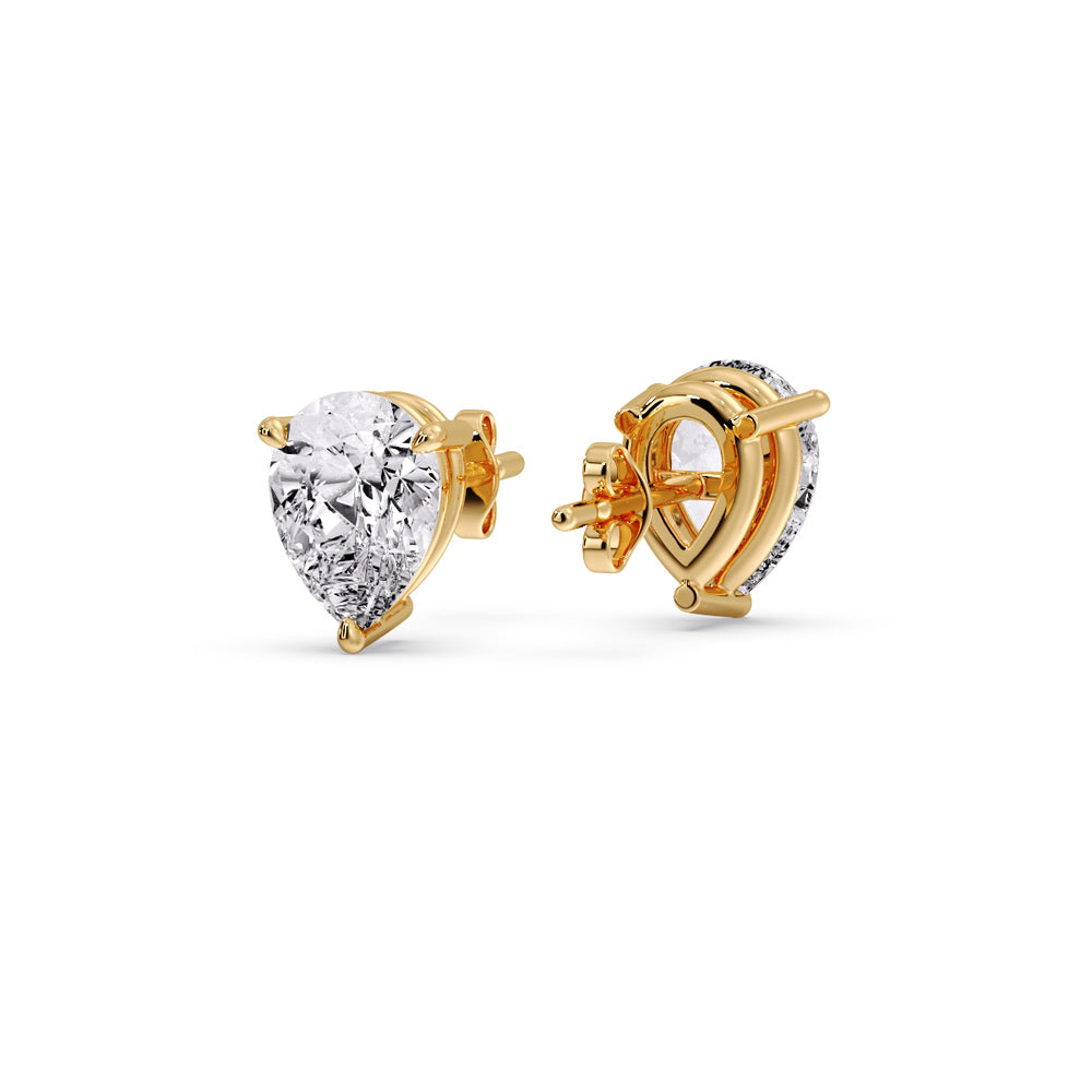 Diamond Pear Cut 3 Prong Earring Fascinating Diamonds