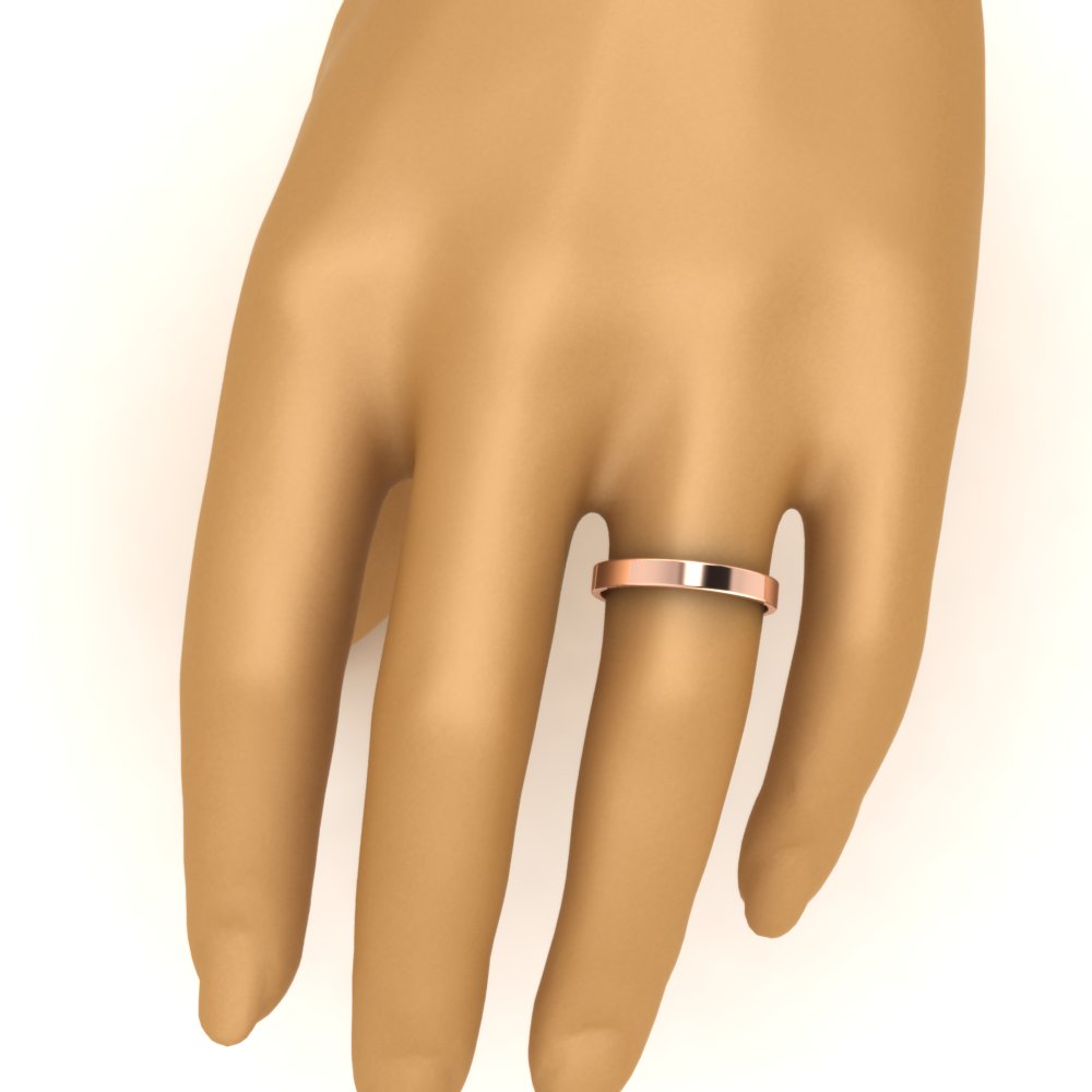 Unisex Classic Flat Cigar Band Fascinating Diamonds