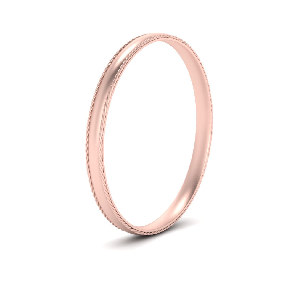Rope Design Comfort Fit Mens Band Fascinating Diamonds