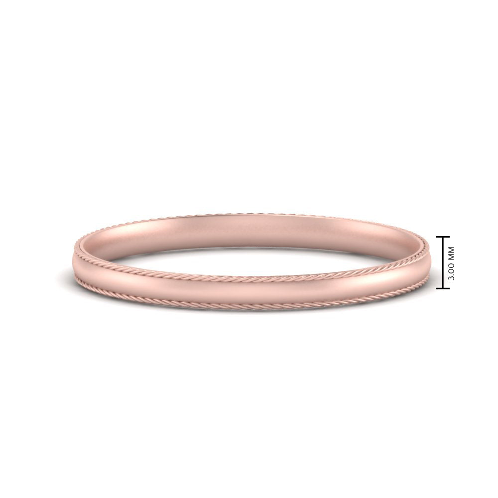 Rope Design Comfort Fit Mens Band Fascinating Diamonds