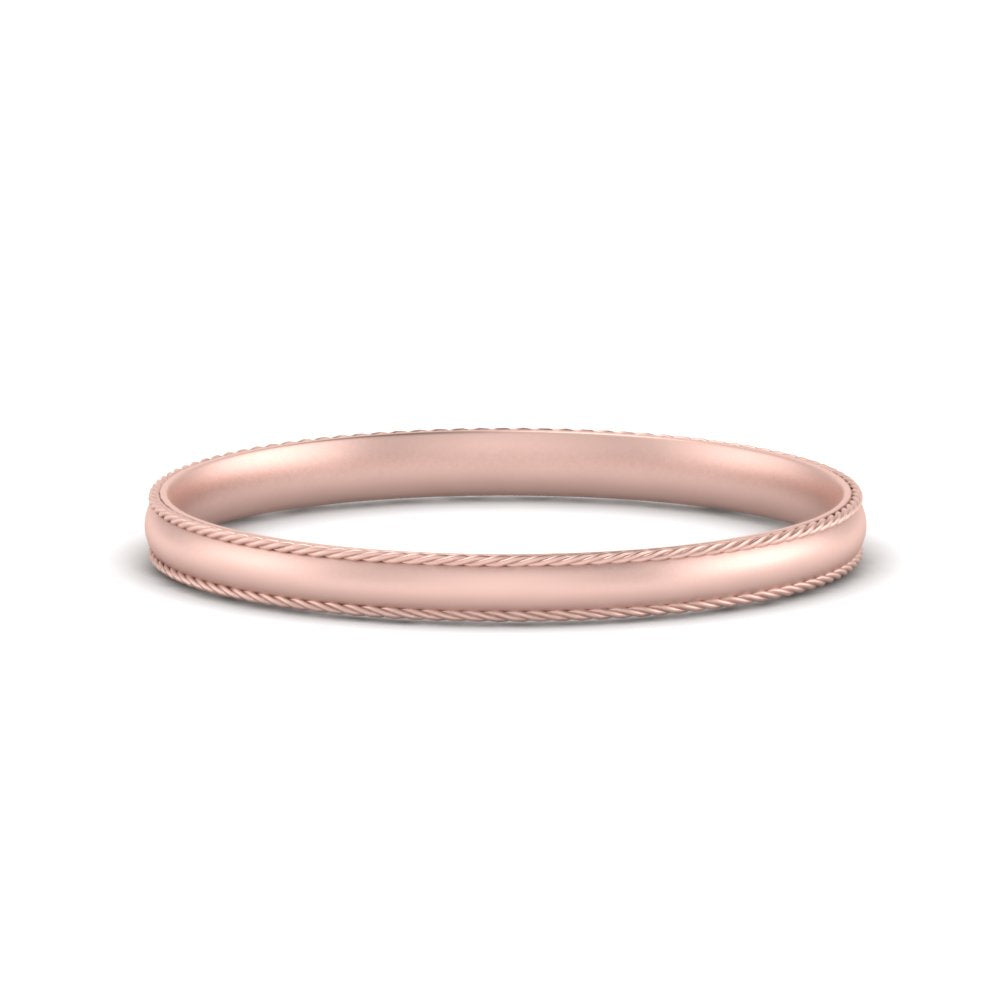 Rope Design Comfort Fit Mens Band Fascinating Diamonds
