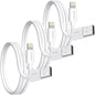 3-Pack: Overtime MFi Certified Ultra-Fast Charging 4ft Lightning Cables