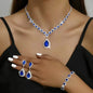 3-Piece Set: Elegant Bridal Jewelry Set - Rhinestone-Encrusted Earrings, Necklace & Bracelet Combo DailySale