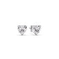Heart Shaped 3 Prong Basket Stud Earring Fascinating Diamonds