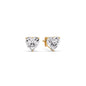 Heart Shaped 3 Prong Basket Stud Earring Fascinating Diamonds