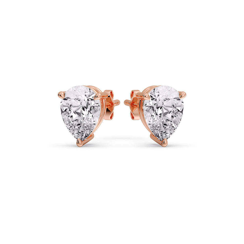 Diamond Pear Cut 3 Prong Earring Fascinating Diamonds