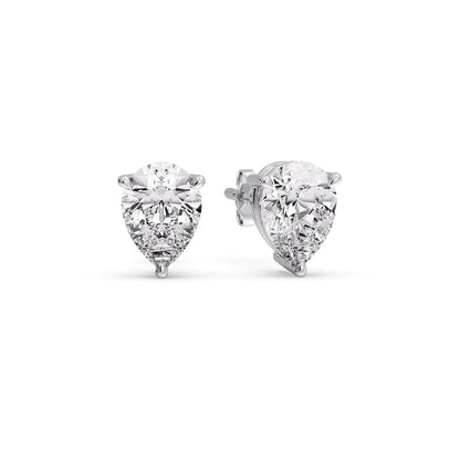 Diamond Pear Cut 3 Prong Earring Fascinating Diamonds