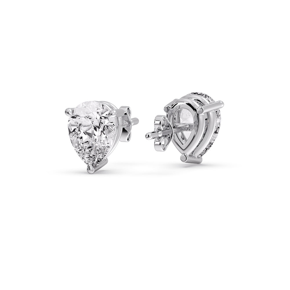 Diamond Pear Cut 3 Prong Earring Fascinating Diamonds