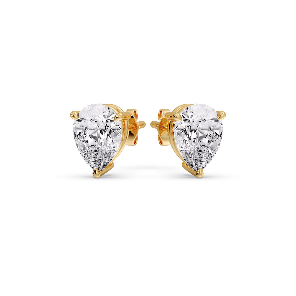 Diamond Pear Cut 3 Prong Earring Fascinating Diamonds