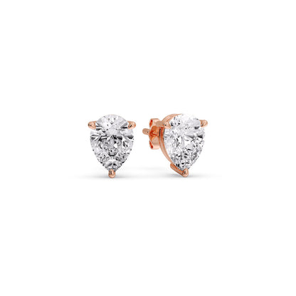 Diamond Pear Cut 3 Prong Earring Fascinating Diamonds