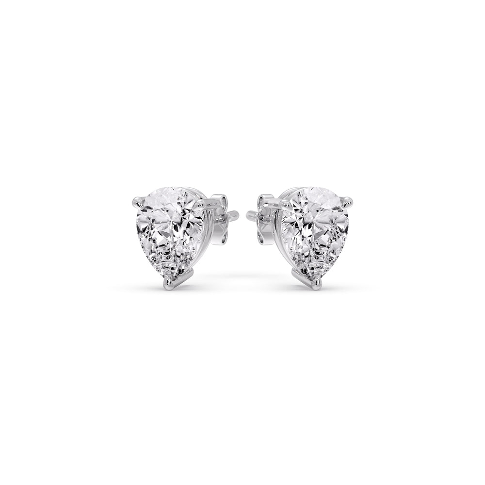 Diamond Pear Cut 3 Prong Earring Fascinating Diamonds