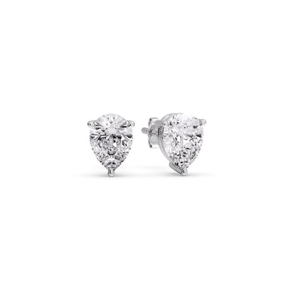 Diamond Pear Cut 3 Prong Earring Fascinating Diamonds