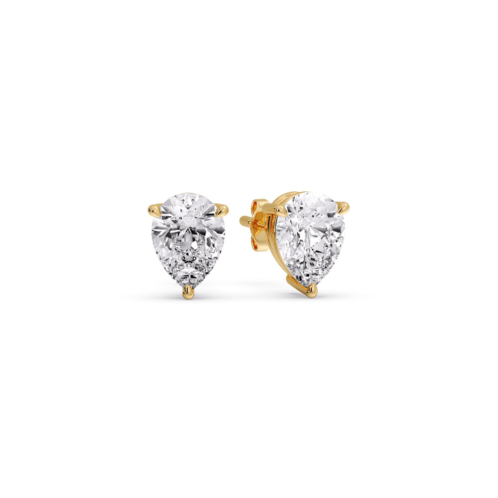 Diamond Pear Cut 3 Prong Earring Fascinating Diamonds