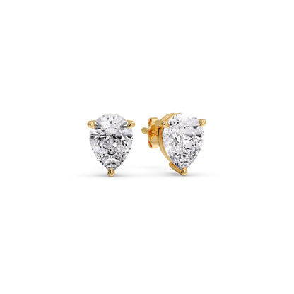 Diamond Pear Cut 3 Prong Earring Fascinating Diamonds