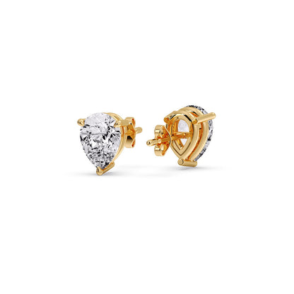 Diamond Pear Cut 3 Prong Earring Fascinating Diamonds