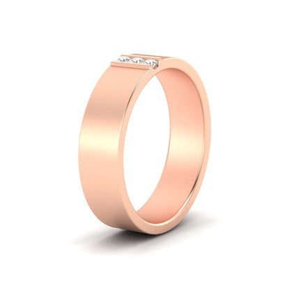 3 Stone Mens Flat Gemstone Band Fascinating Diamonds