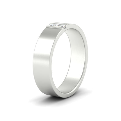 3 Stone Mens Flat Gemstone Band Fascinating Diamonds