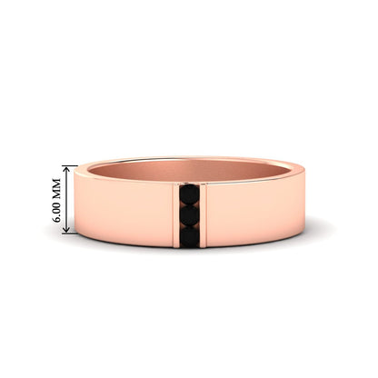 3 Stone Mens Flat Gemstone Band Fascinating Diamonds